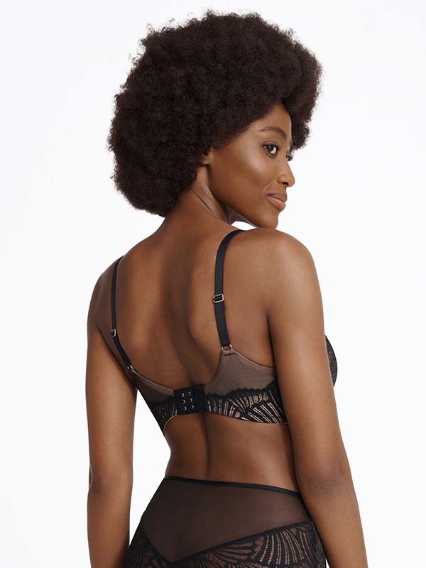 Esotiq Lace Soft Cup Wired Bra Inspire Black - Nude