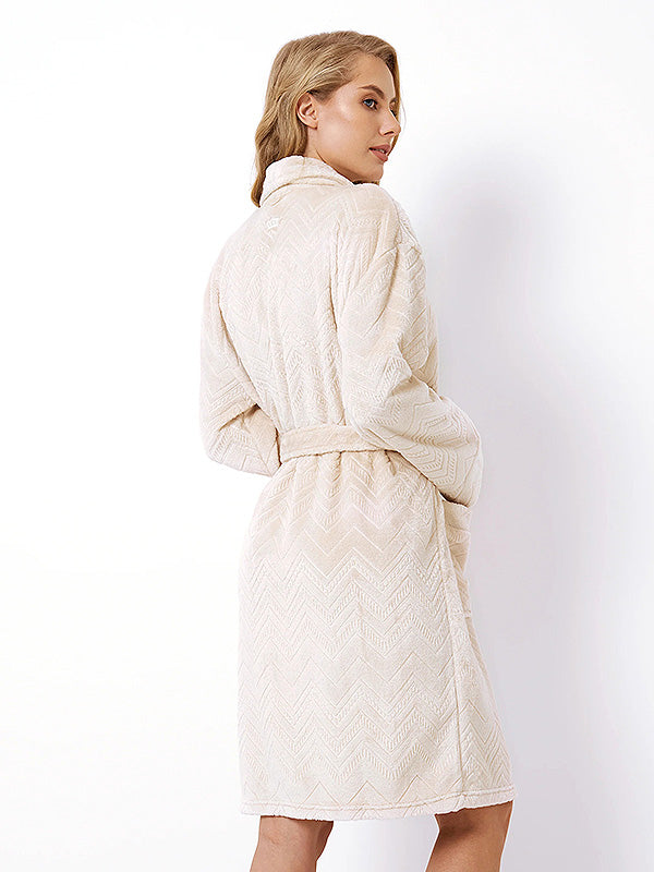 Aruelle короткий халат с узором "Zahra Beige"