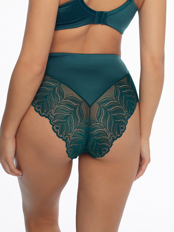 Esotiq High-waisted Lace Panty Korin Emerald