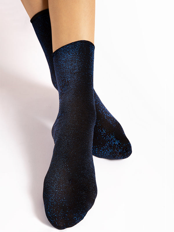 Fiore Lurex Socks Bestie 40 Den Blue Lurex