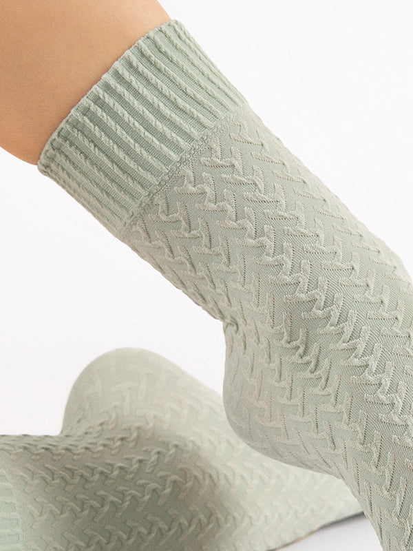 Fiore 3D Patterned Socks Furka Pass 60 Den Mint