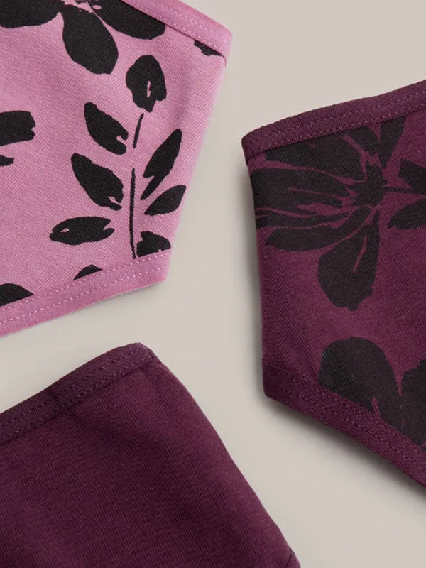 Esotiq комплект из 3-х хлопковых трусиков "Mia - Mia Violet - Pink - Black"
