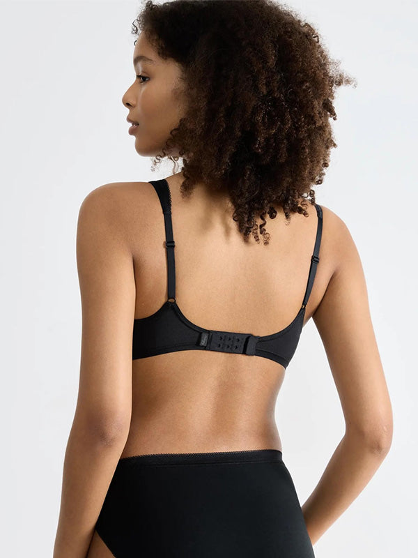 Sloggi хлопковый бюстгальтер без косточек "Basic + Black"