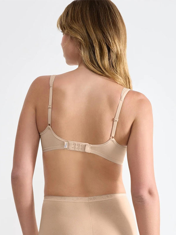 Sloggi хлопковый бюстгальтер без косточек "Basic + Nude"