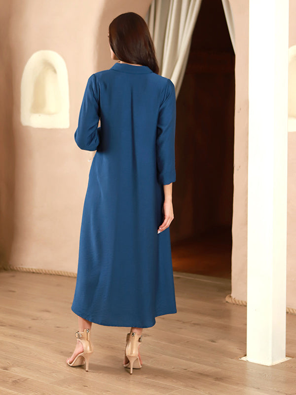 Lega viskozinė marškinių tipo midi suknelė "Junna Blue"