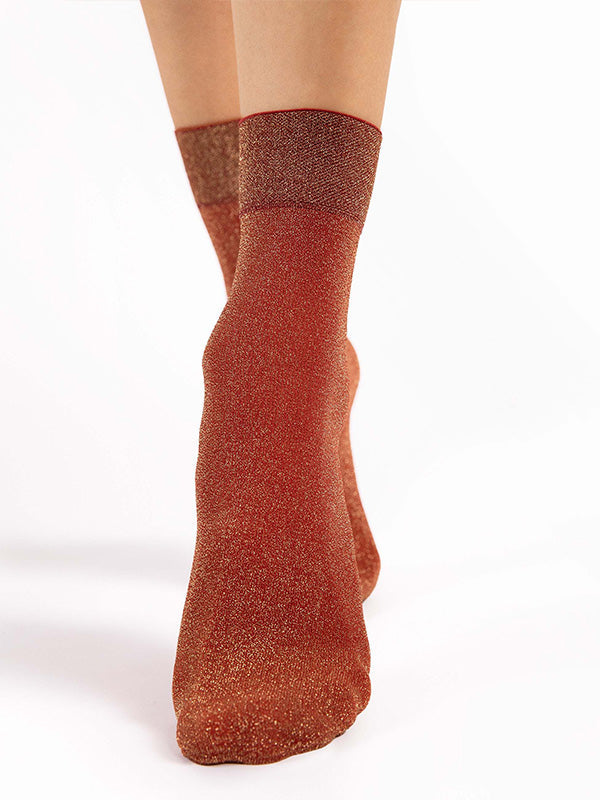 Fiore Lurex Socks Brillo 60 Den Red