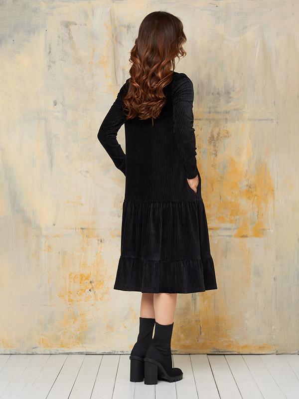 Lega medvilninė suknelė "Magdalena Black Velvet"