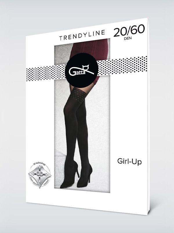 Gatta pėdkelnės su kojinių imitacija "Girl Up 20-60 Den Nero"