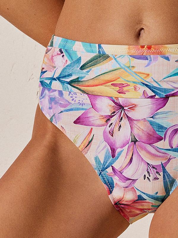 Ysabel Mora krūtinę mažinantis bikini maudymosi kostiumėlis "Fabiana Multicolor Flower Print"