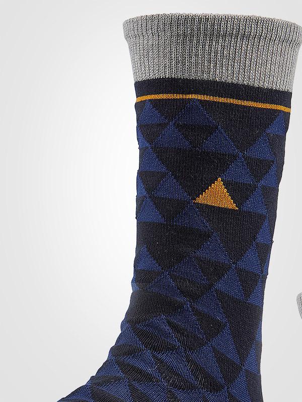 Ysabel Mora 2 vyriškų medvilninių kojinių komplektas "Dyno Black - Multicolor"