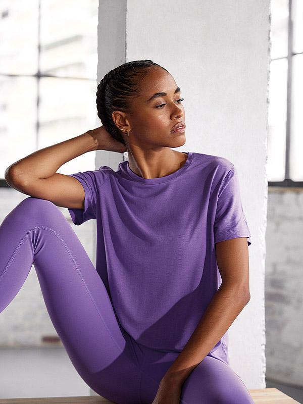 Ysabel Mora viskoziniai sportiniai marškinėliai "Isauria Purple"