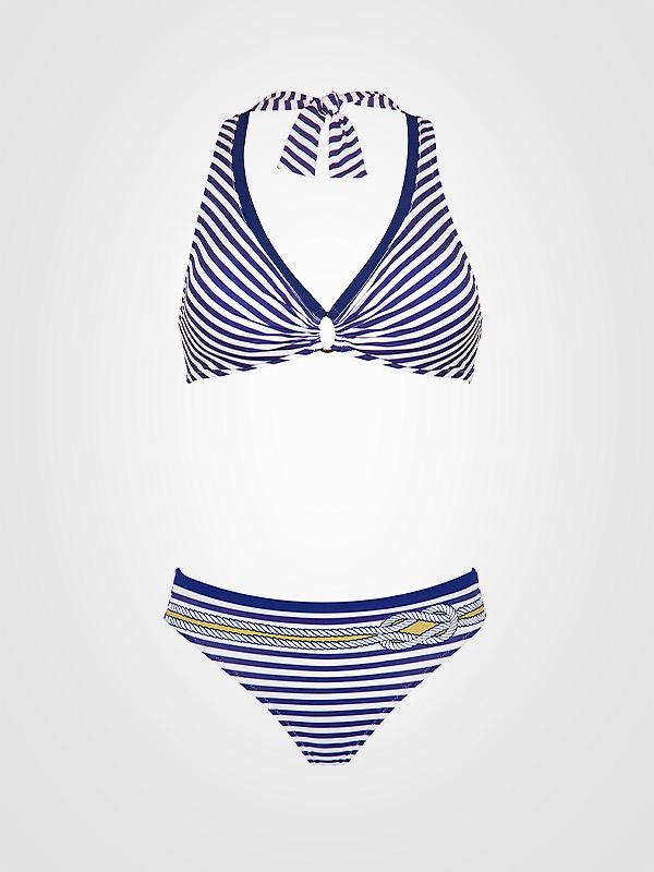 Lidea bikini maudymosi kostiumėlis "Eleanor 2 Blue - White Stripes"
