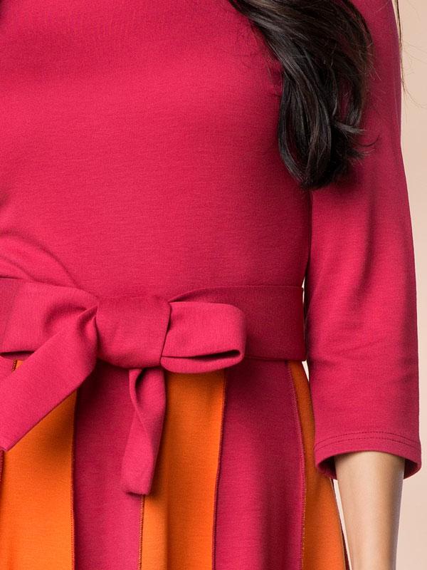 Lega viskozinė suknelė "France Pink - Orange"