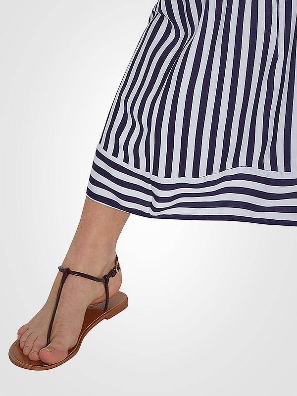 Ysabel Mora viskozinė maxi suknelė "Somma Navy - White Stripes"