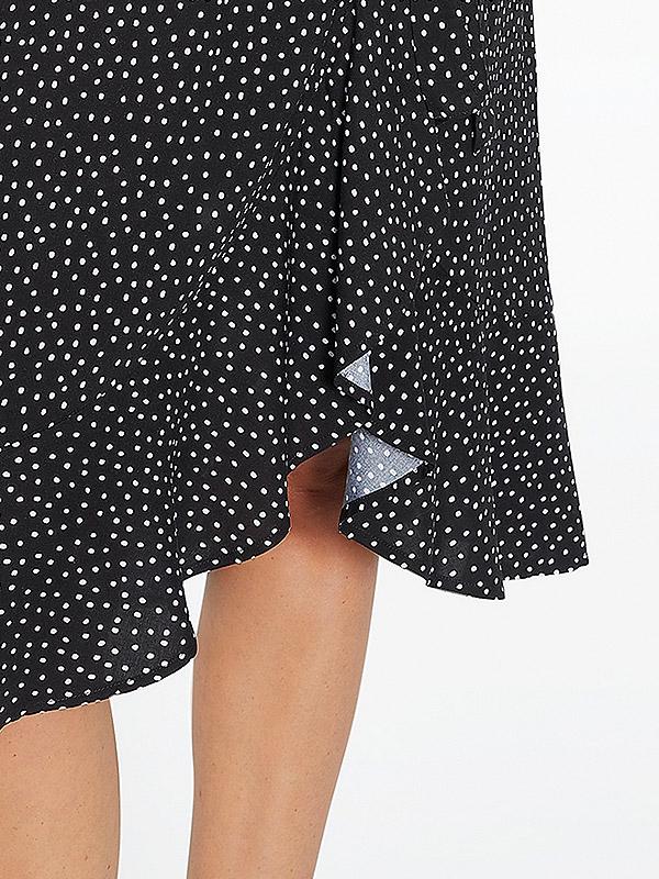 Ysabel Mora susiaučiama viskozinė suknelė "Kayla Black - White Dots"