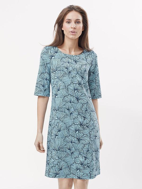 Utenos viskozinė suknelė "Octavia Light Blue Floral Print"