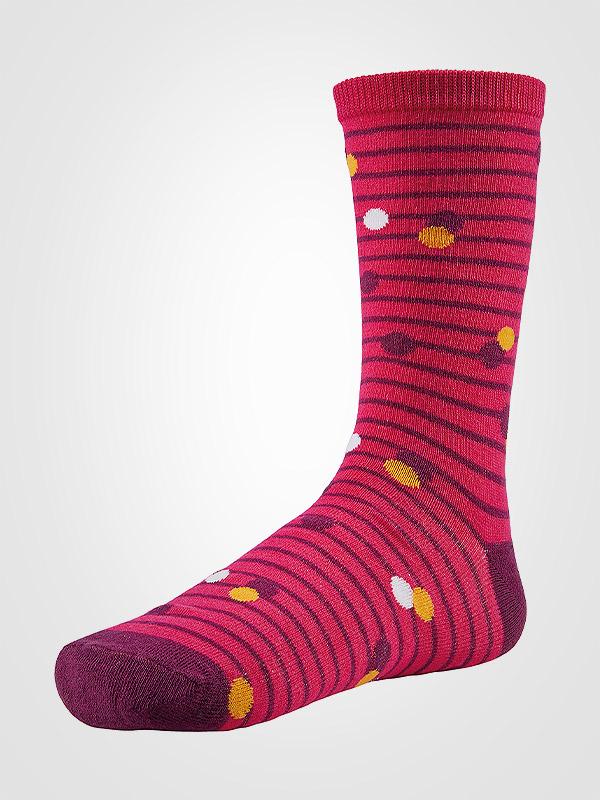 Ysabel Mora spalvotos medvilninės kojinės "Dolly Fuschia - Multicolor"