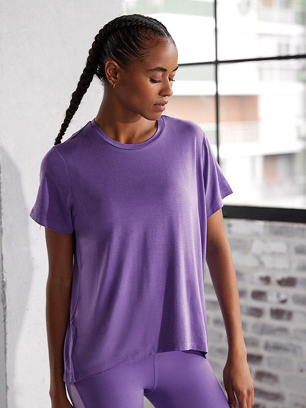 Ysabel Mora viskoziniai sportiniai marškinėliai "Isauria Purple"