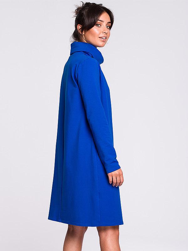 BeWear medvilninė suknelė aukštu kaklu "Loryn Royal Blue"