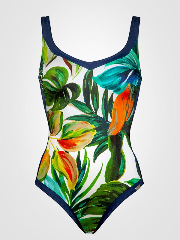 Charmline liekninantis vientisas maudymosi kostiumėlis "Nature Feelings Multicolor Floral Print"