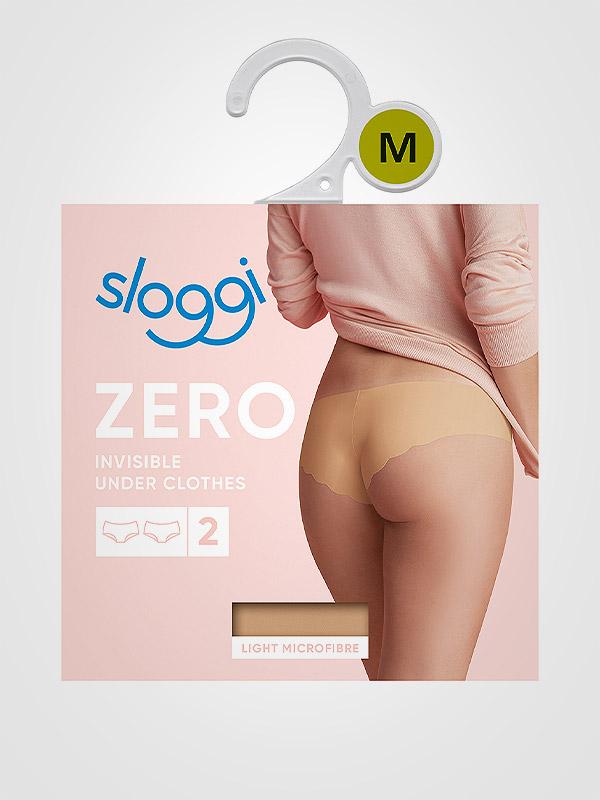 Sloggi 2 lazeriu kirptų mikrofibros hipster kelnaičių komplektas "Zero Microfibre H Hipster Skin"