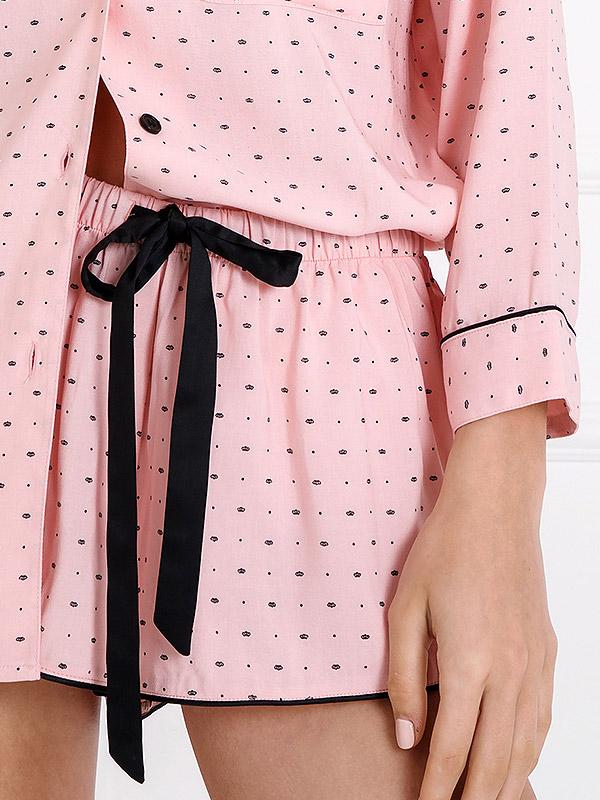 Aruelle viskozinė pižama "Charlotte Short Pink - Black"
