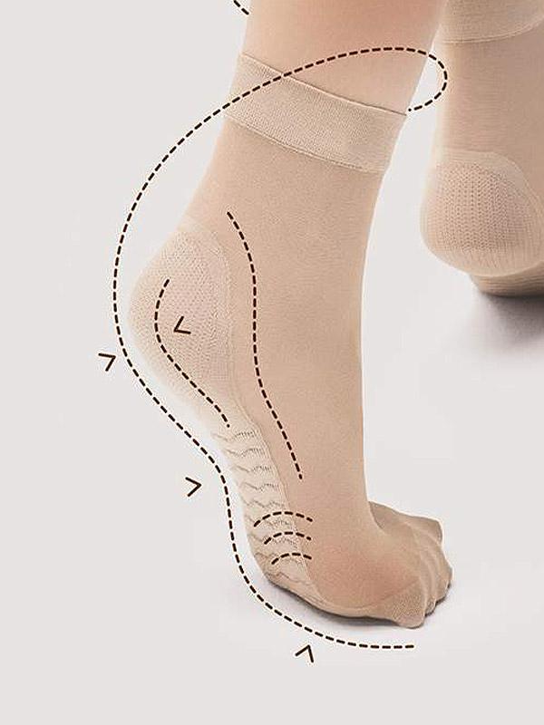 Fiore masažuojančios kojinaitės "Massage Socks 20 Den Natural"