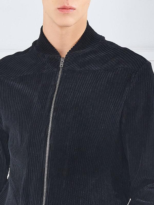 Lega vyriškas medvilninis velvetinis džemperis su užtrauktuku "Drake Black"