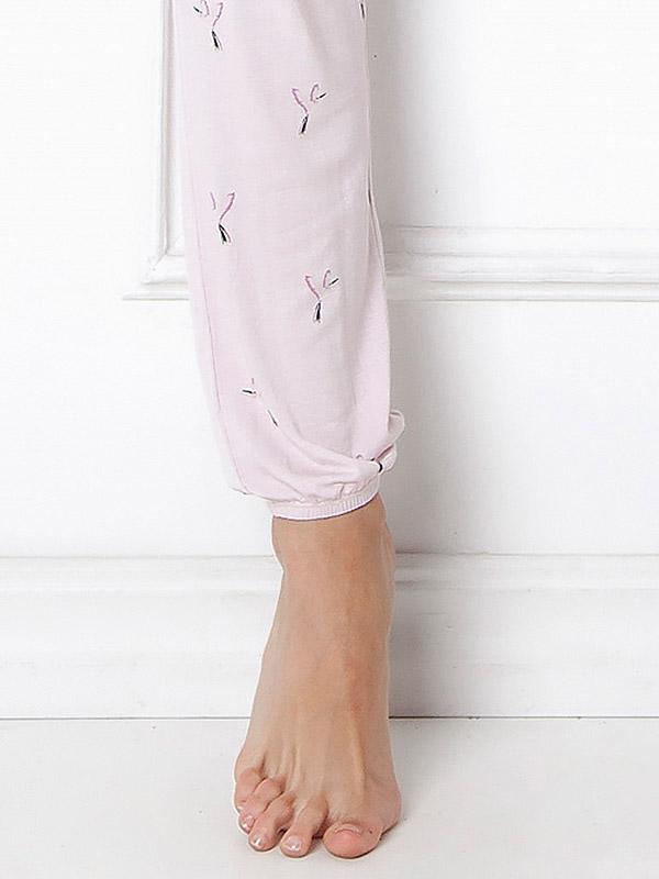 Aruelle viskozinė pižama "Cassandra Long Black - Light Pink"