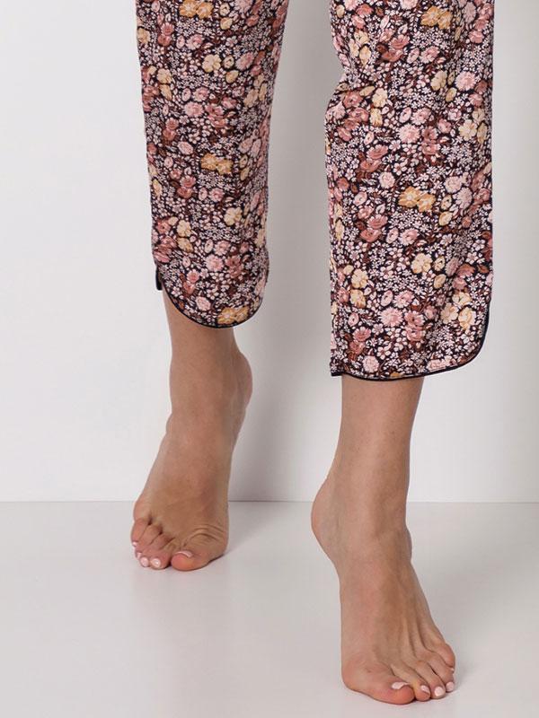 Aruelle ilga pižama "Caroline Long Coral - Multicolor Flower Print"