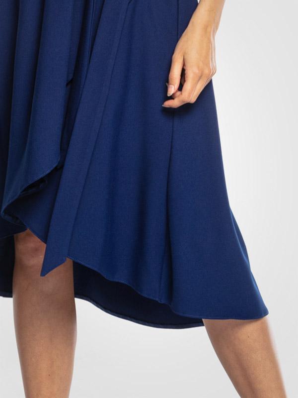 Tessita asimetrinė suknelė su dirželiu "Neila Blue"