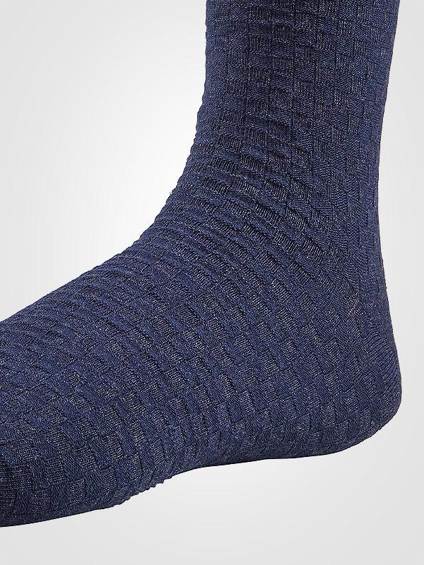 Ysabel Mora 2 vyriškų medvilninių kojinių komplektas "Dylan Black - Navy"