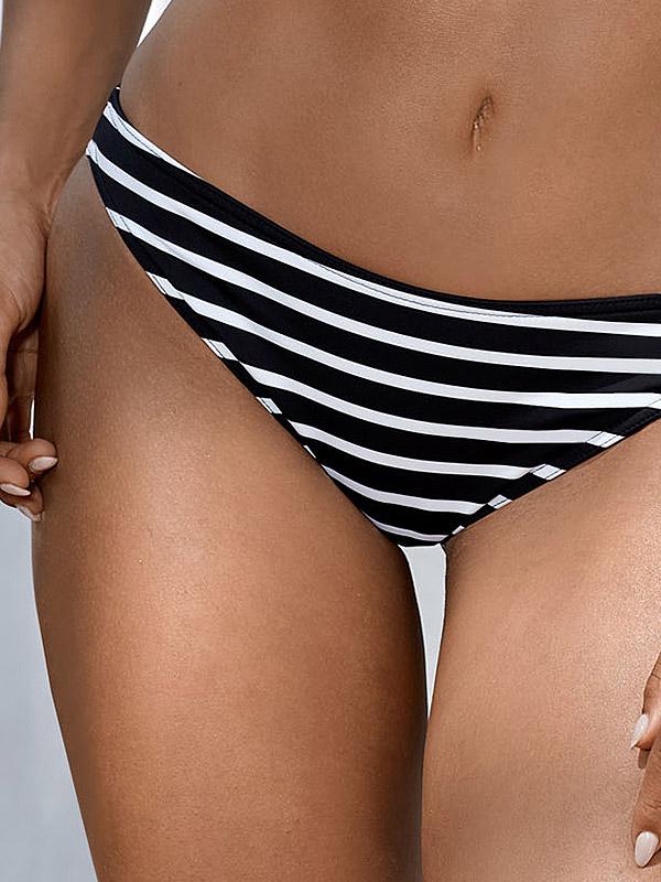 Lorin bikini maudymosi kostiumėlis "Gerda Black - White Stripes"