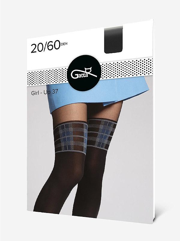 Gatta pėdkelnės su kojinių imitacija "Girl Up 37 20-60 Den Black - Blue"