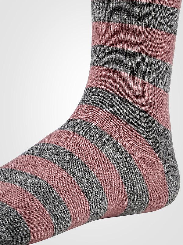 Ysabel Mora 2 medvilninių kojinių komplektas "Daria Graphite - Dusty Pink"