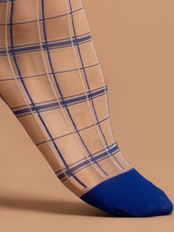Fiore raštuotos kojinaitės "Klein 15 Den Poudre - Blue"