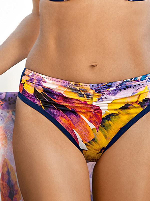 Charmline bikini maudymosi kostiumėlis su lankeliais "Tropical Escape Navy - Multicolor"