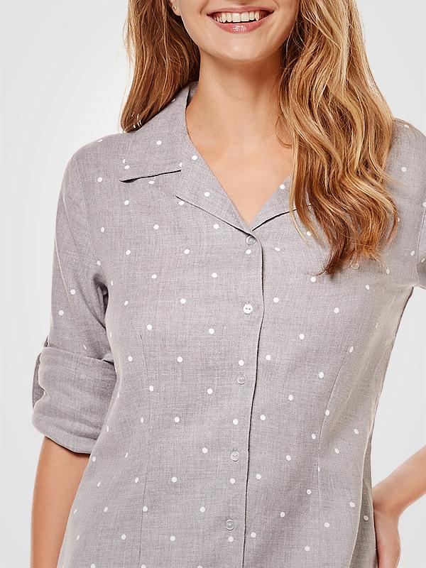 Esotiq medvilniniai naktiniai marškiniai "Kyla Grey"