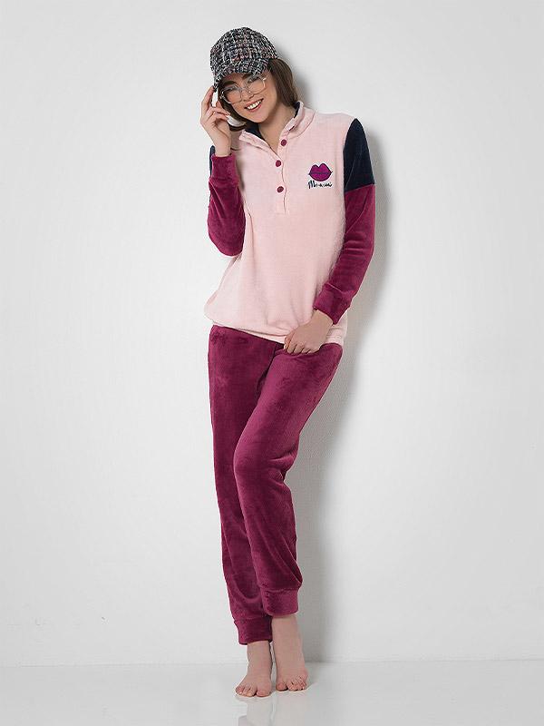 Mi-a-mi šilta namų apranga "Leonny Fuchsia - Pink - Navy"