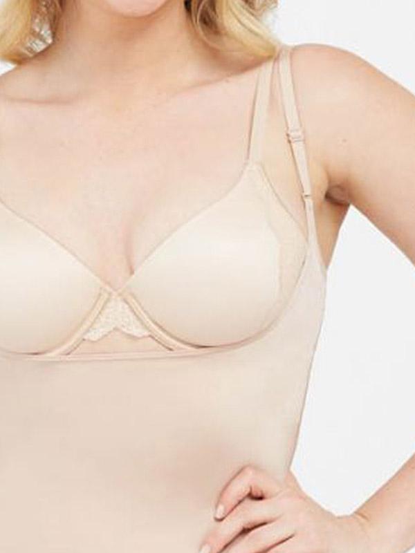 Spanx koreguojantys marškinėliai atvira krūtine "Suit Your Fancy Open-Bust Nude"