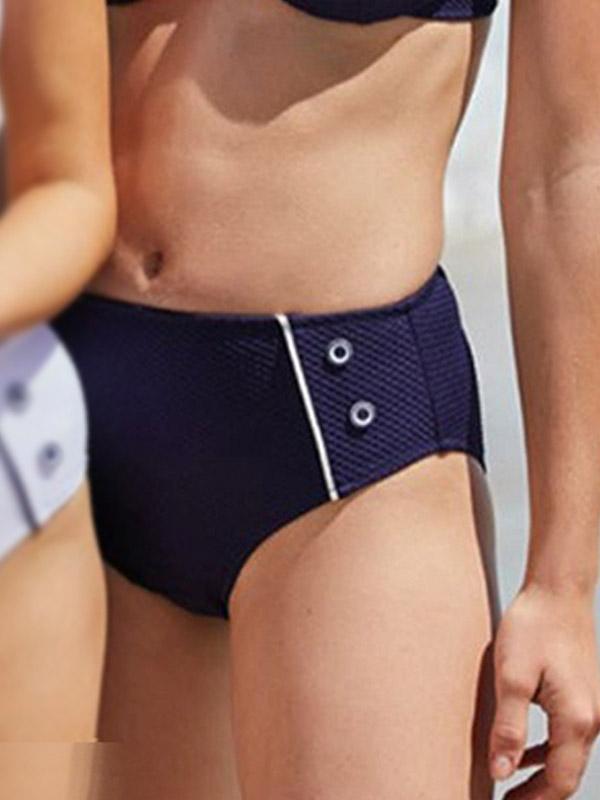 Ysabel Mora bikini maudymosi kostiumėlis su lankeliais "Kalea Navy - White"
