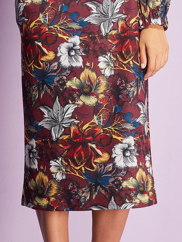 Lega suknelė "Winfrey Bordeaux Flower Print"