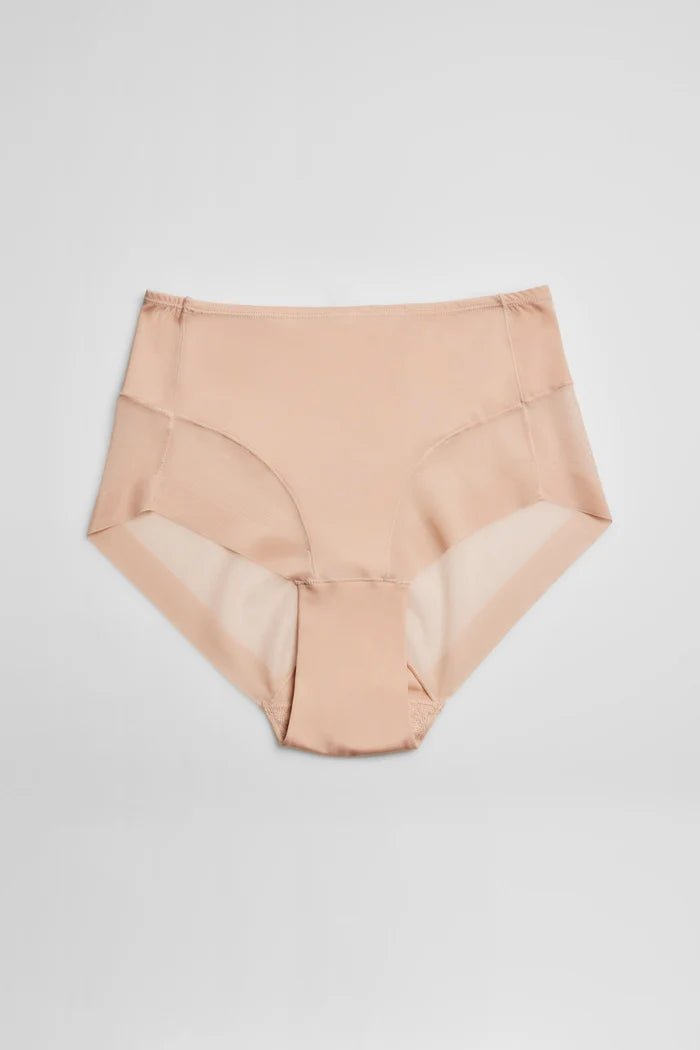 Ysabel Mora High-waisted Microfiber Thong Effect Panty Simma Nude