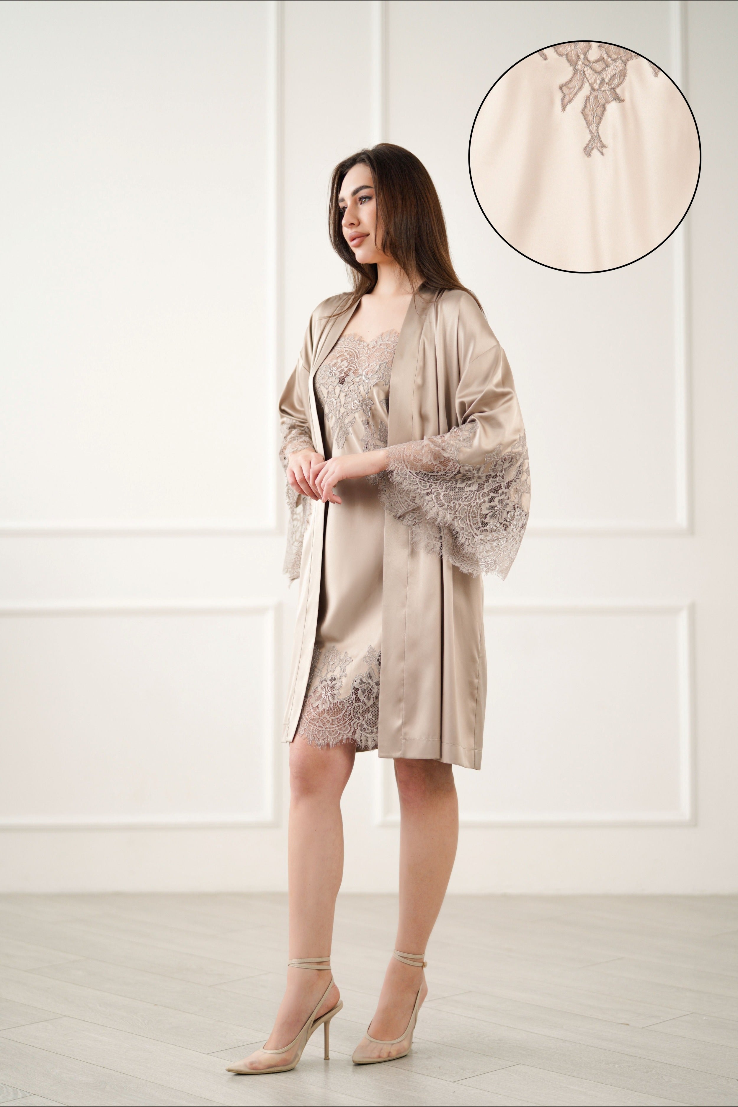 šilko moteriški naktiniai