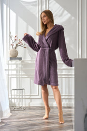 L&L халат с капюшоном "Slim Amethyst"
