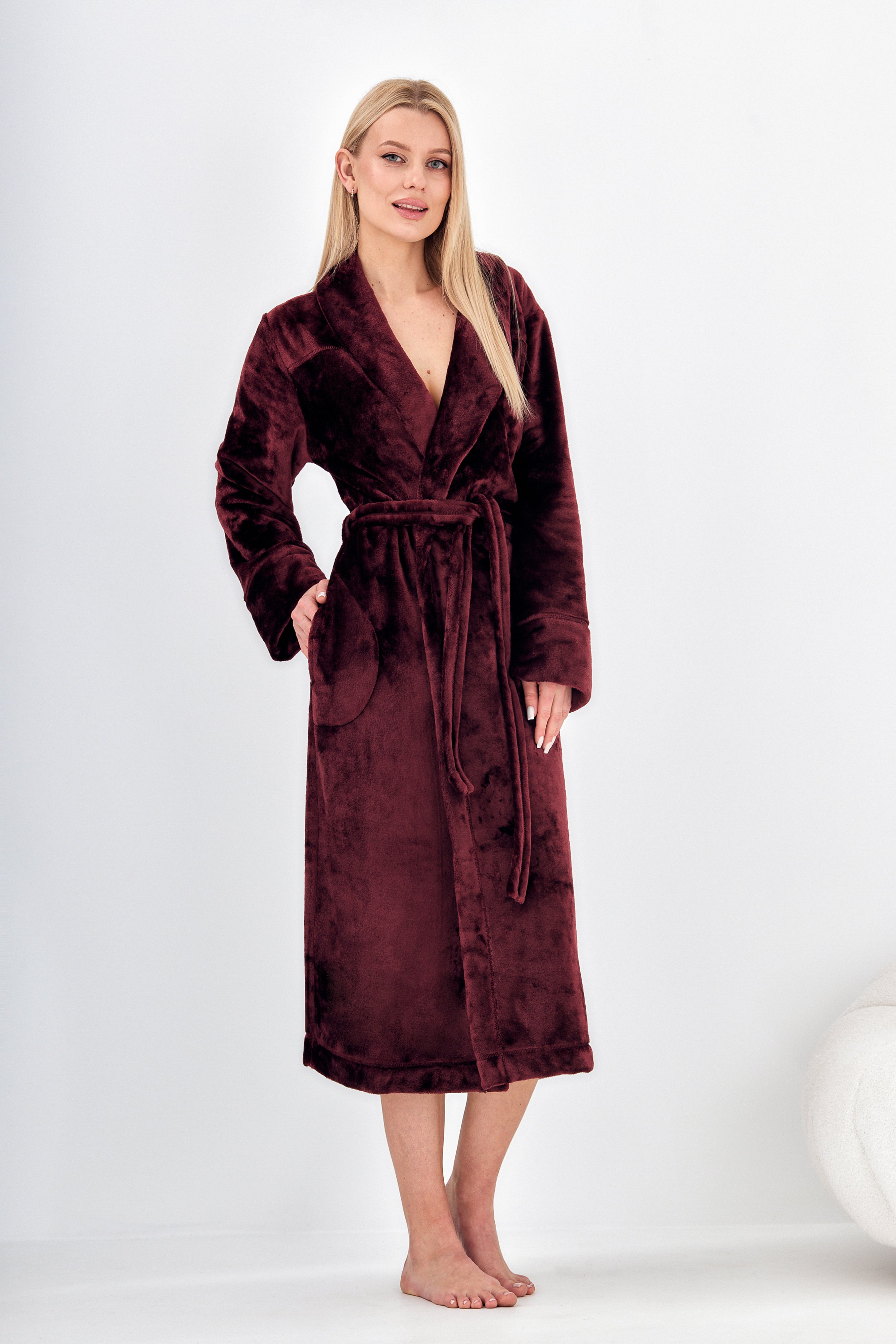 L&L ilgas chalatas "Sky Bordeaux"