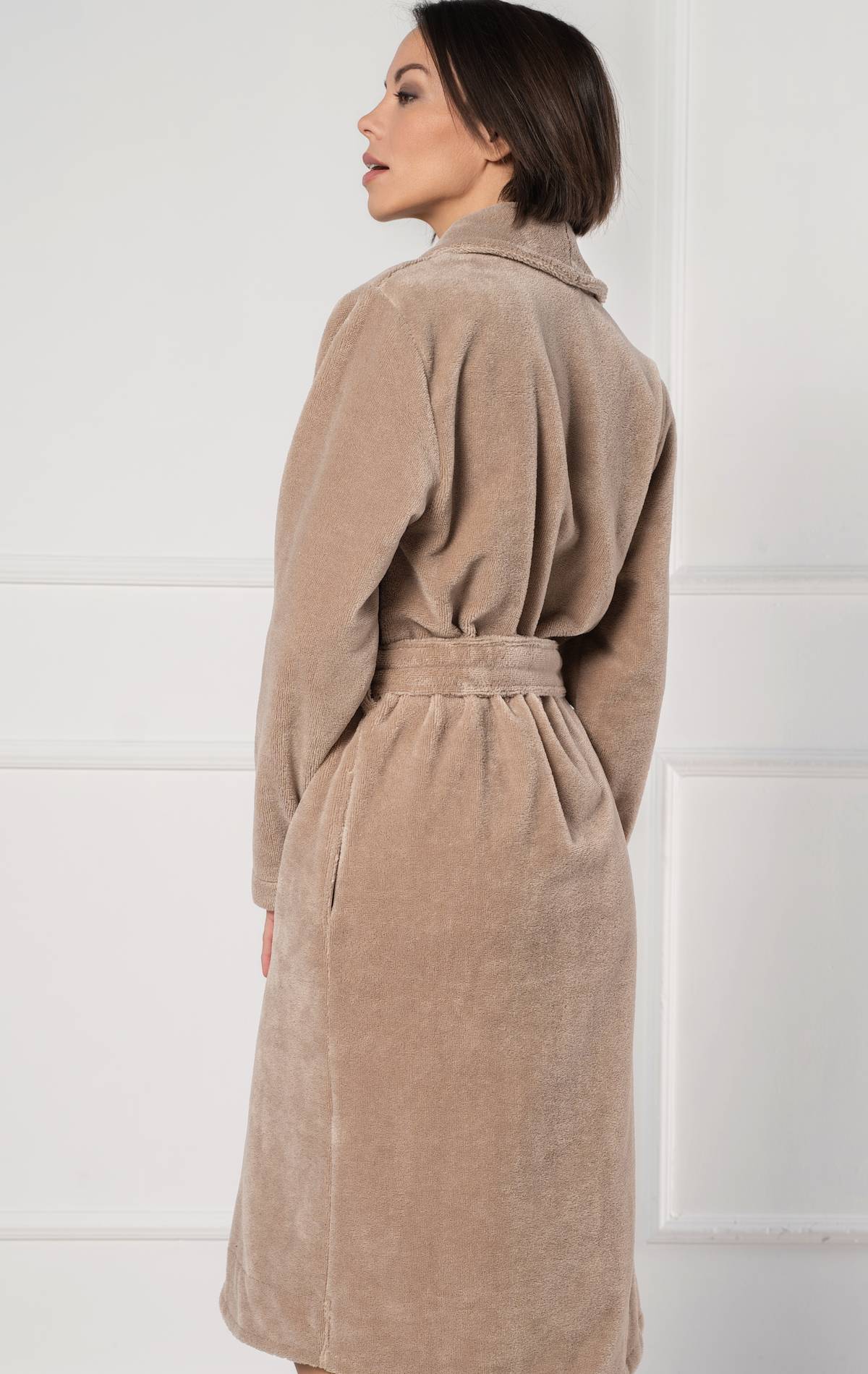 women’s bathrobe without hood