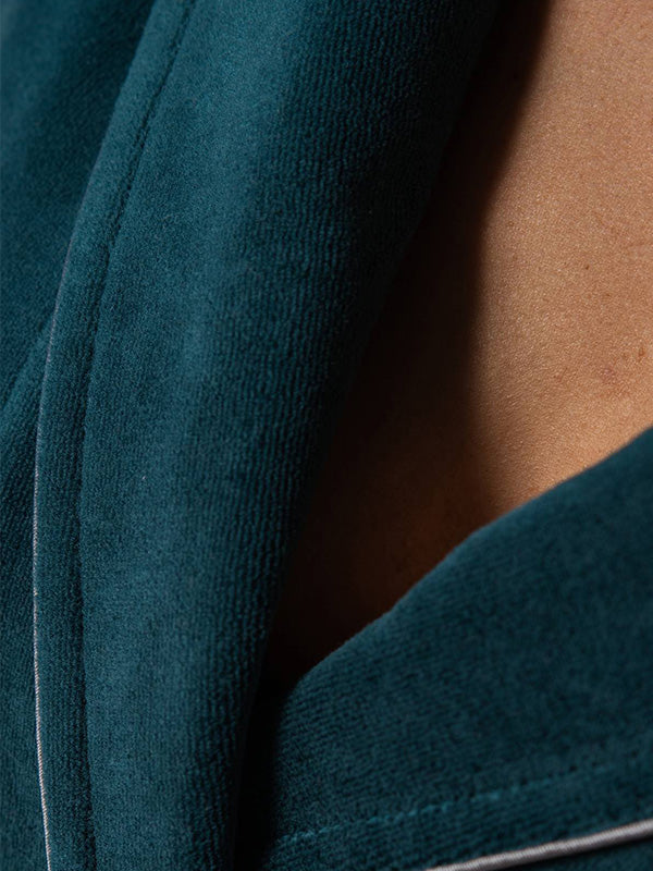 Belmanetti ilgas medvilninis chalatas "Dora Green Velour"