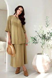 elegantiškas midi sijonas