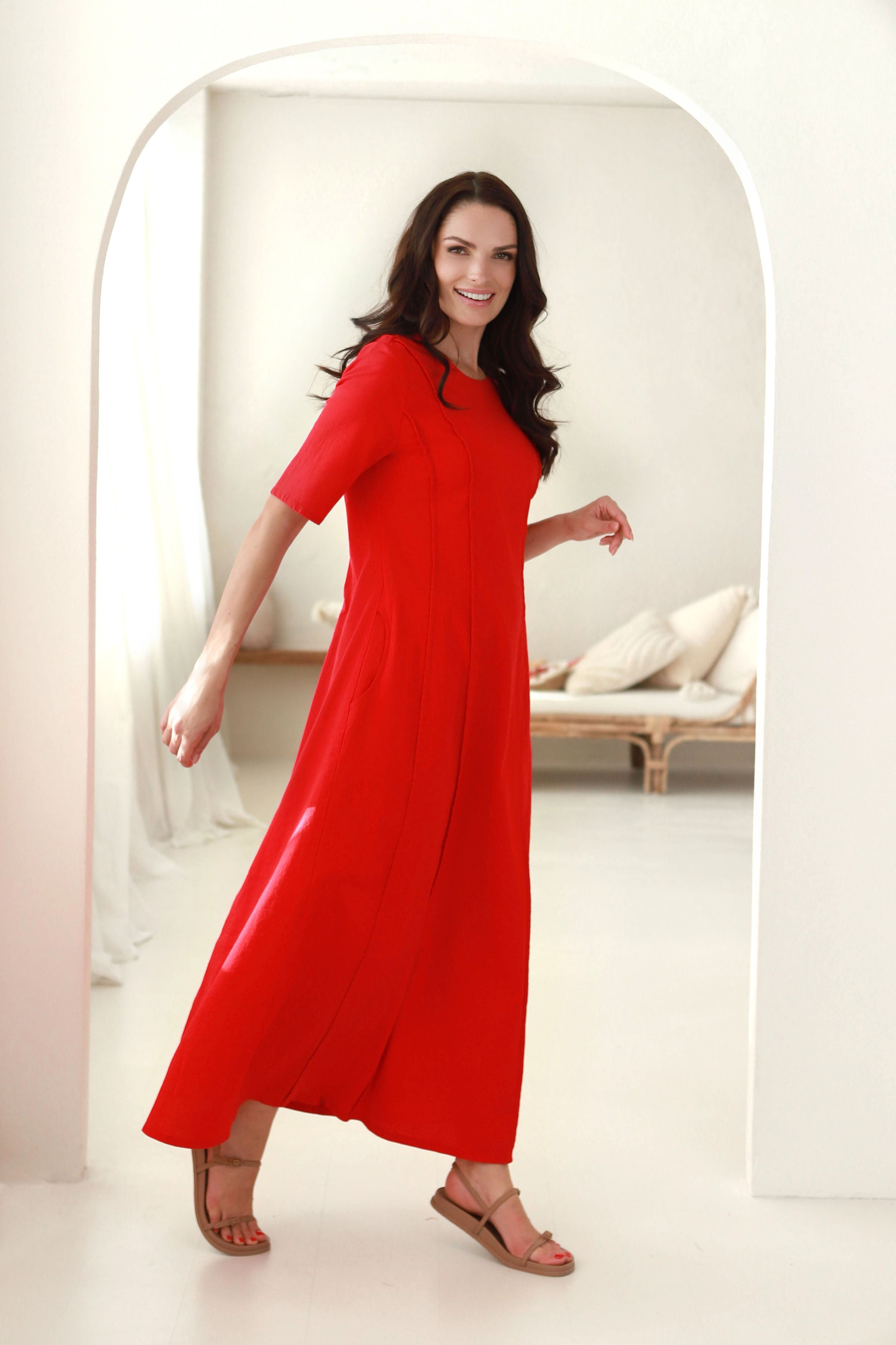 Lega lininė maxi suknelė 